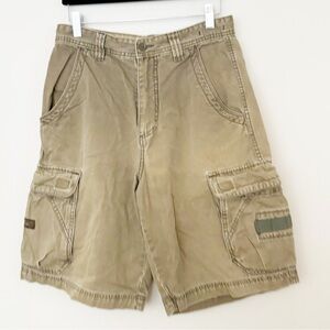 UNIONBAY Khaki Cargo Shorts Mens‎ Size 31 Cotton Vintage Y2K Baggy